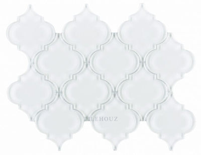 Aladdin White Shining 9.25 X 13.25 Glass Mosaic Tile