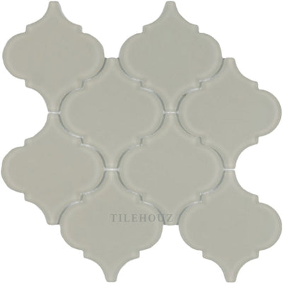 Arabesque Beige Frosted 10 X 10.5 Glass Mosaic Tile