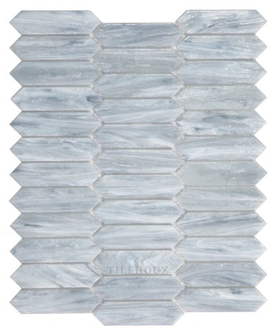 Arrow Grey 10.25 X 12.5 Glass Mosaic Tile