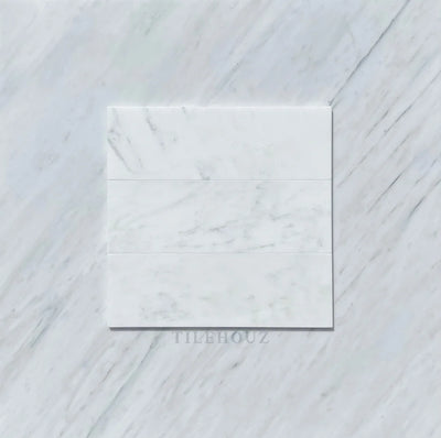 Asian Statuary White 4X12 Tile Polished&Honed Marble