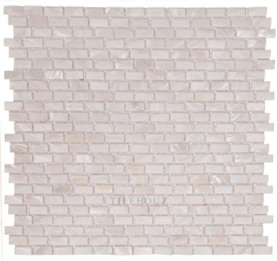 Pearl White Mini Brick (Diana Pearl) 11.25 X Mosaic