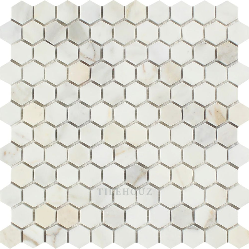 Calacatta Gold Marble 1 X Hexagon Mosaic Tile Polished&honed Tiles