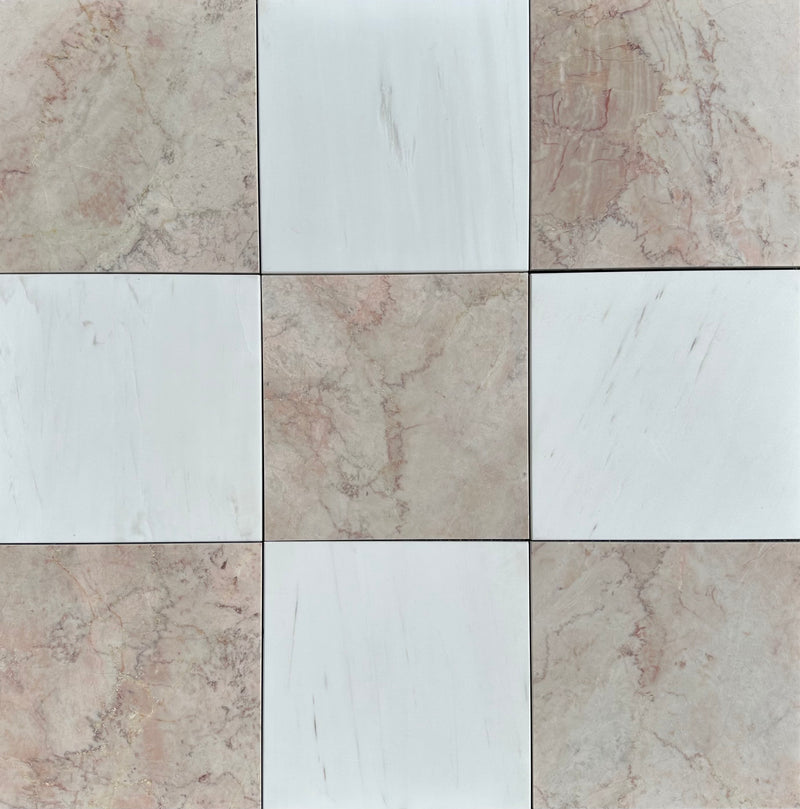 Cherry Blossom 12x12 Polished Pink Marble