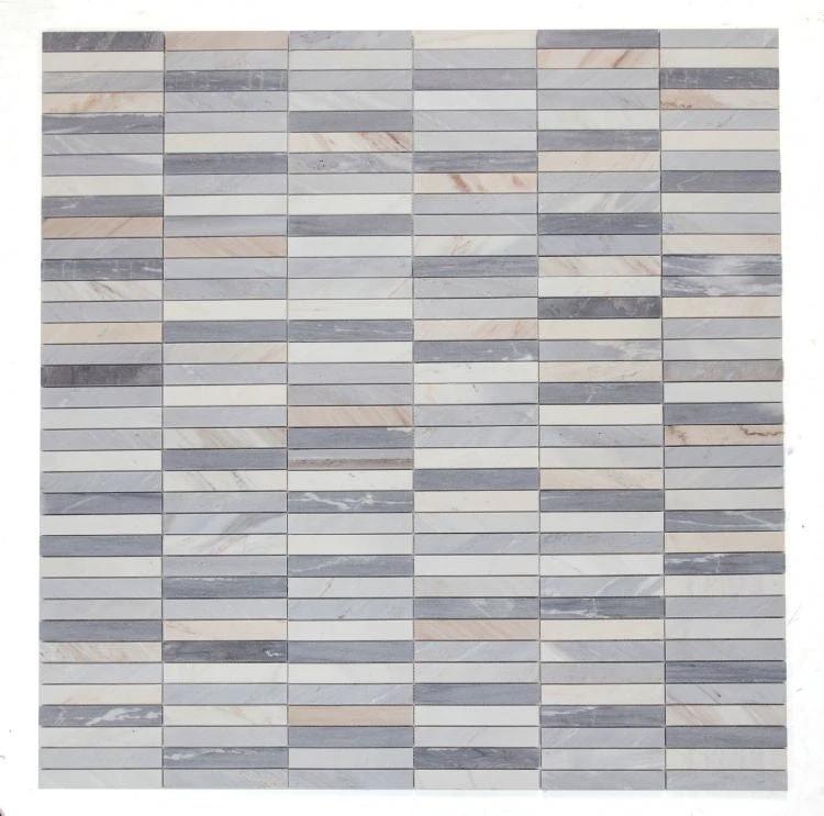 Slot Blue 11.75 x 11.75 marble wall tile mosaic by Tilehouz