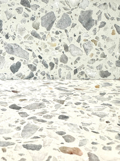 Terrazzo Arctic White Polished Tile 24x24