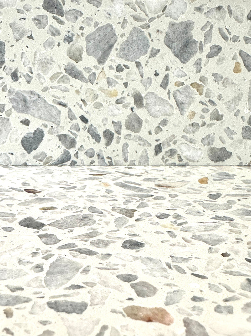 Terrazzo Arctic White Polished Tile 24x24