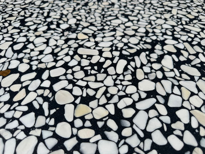 Terrazzo Arctic Black Polished Tile 24x24