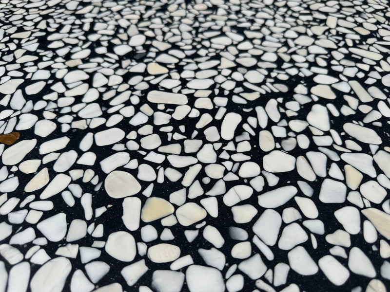 Terrazzo Arctic Black Polished Tile 24x24
