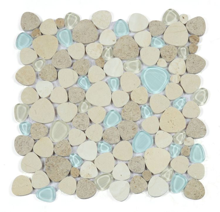 Peach Blue Roma 12 x 12
