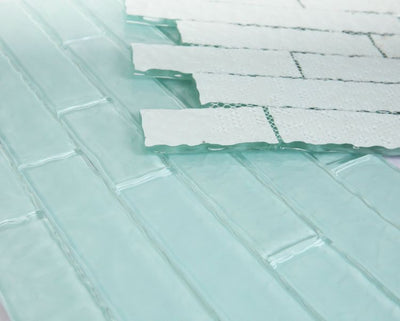 Ripple Turquoise Glass 11.75x11.75