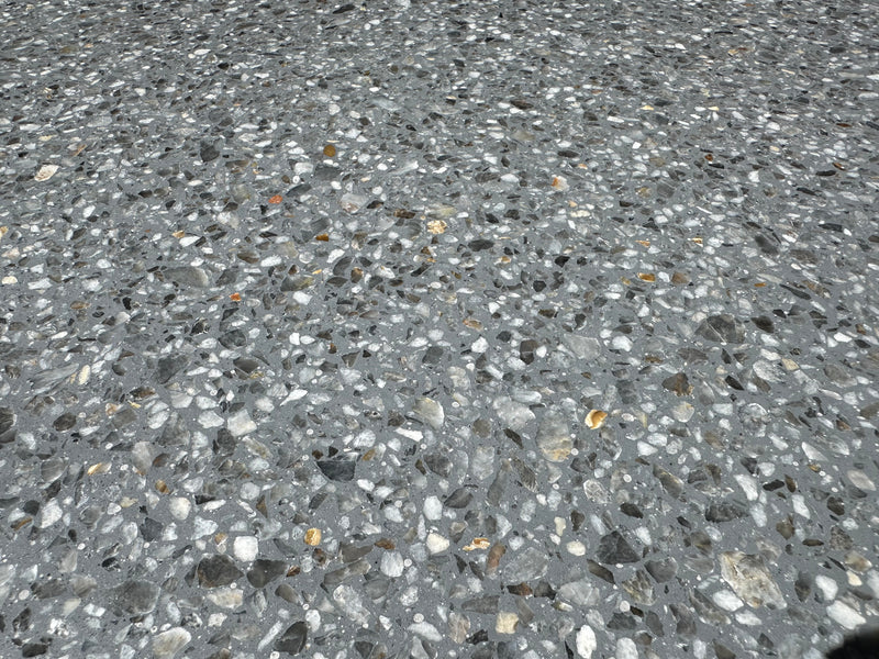 Italian Terrazzo Dark Gray Polished 24x24