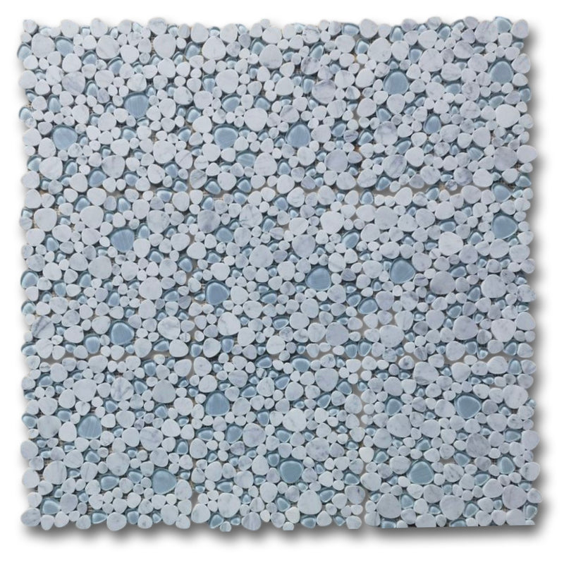 Peach Carrara Blue 12x12