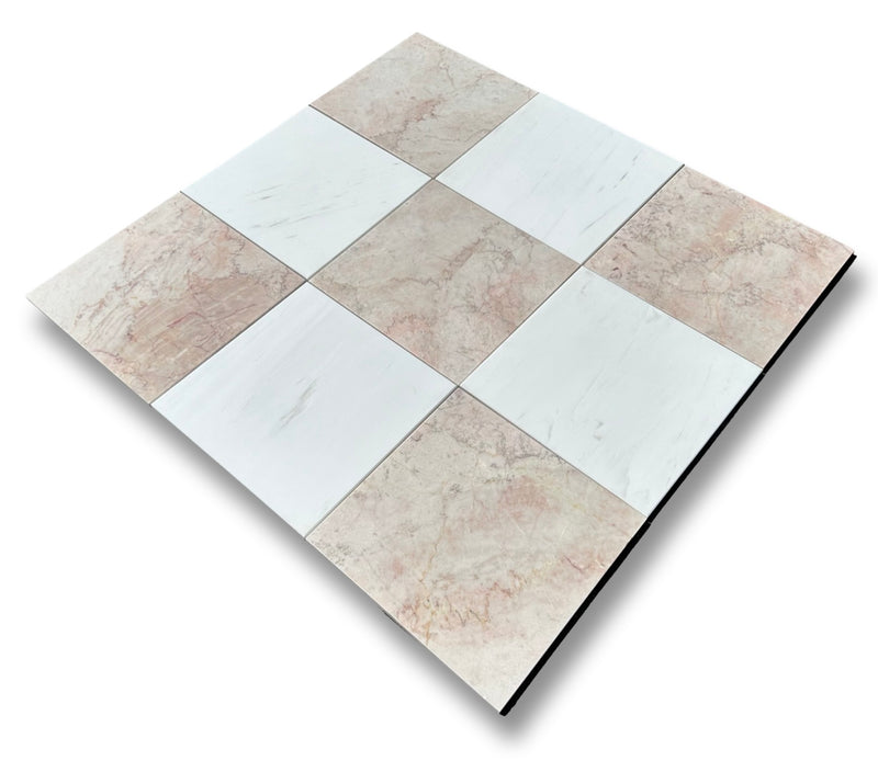 Cherry Blossom 12x12 Polished Pink Marble