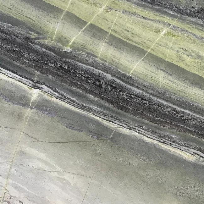 Marble slab Tilehouz Irish Green Olive, polished countertop slab, 71x32, 3/4 in thick