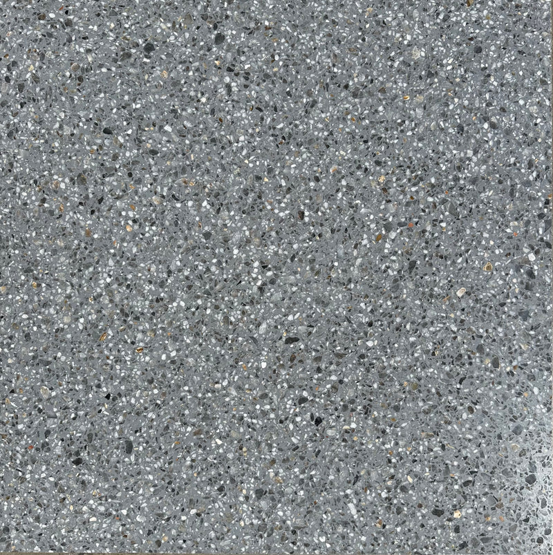 Italian Terrazzo Dark Gray Polished 24x24