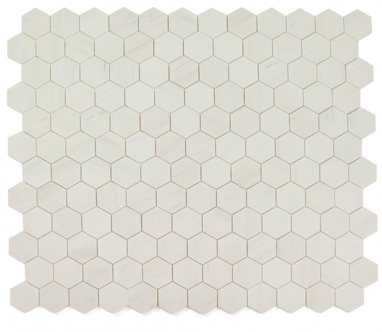 Bianco Dolomite 3” Hexagon Mosaic Polished/Honed (Premium)