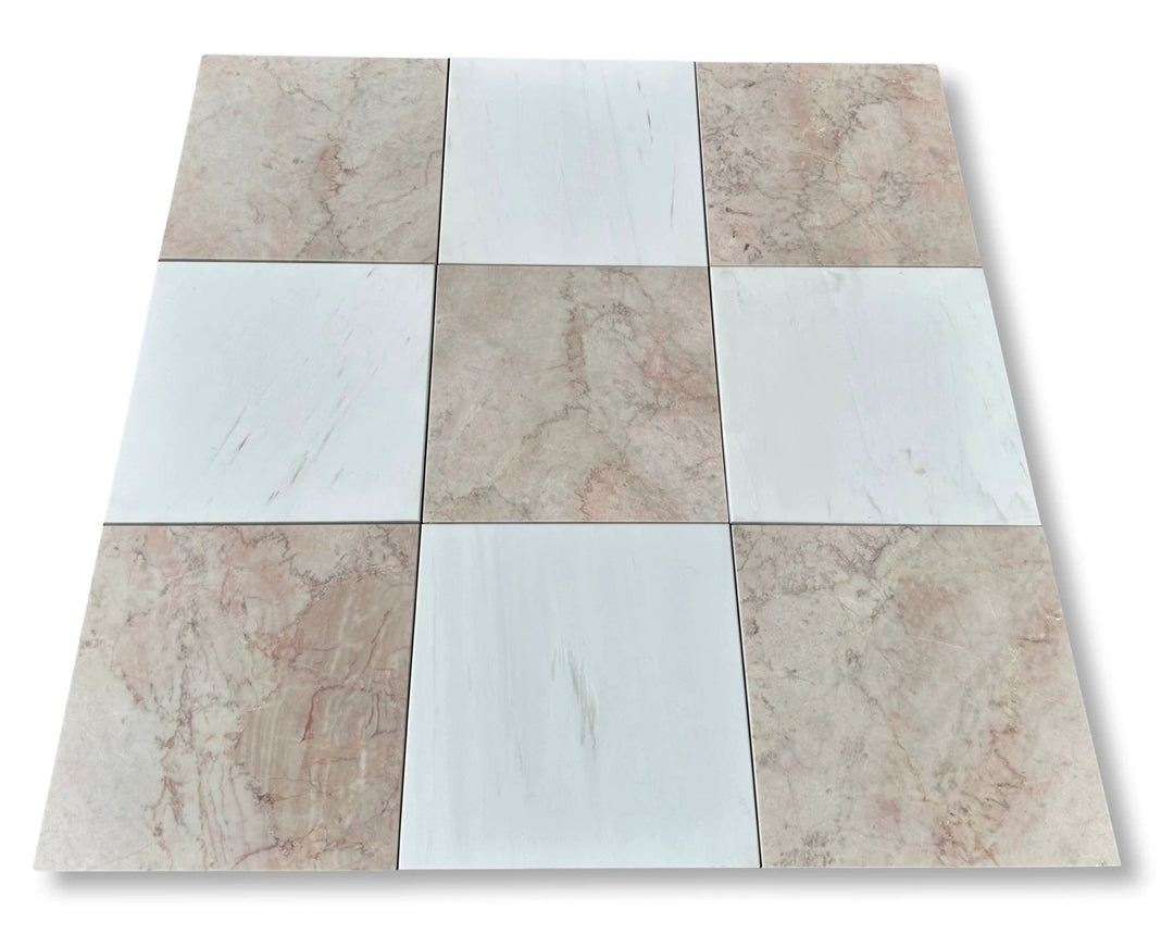 Cherry Blossom 12x12 Polished or Honed Pink Marble – Tilehouz