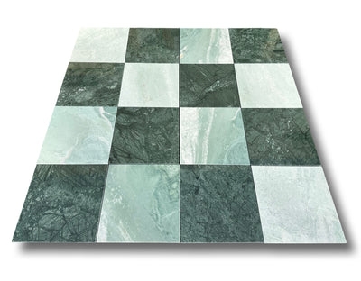 India Green Marble Tile 12x12 Polished
