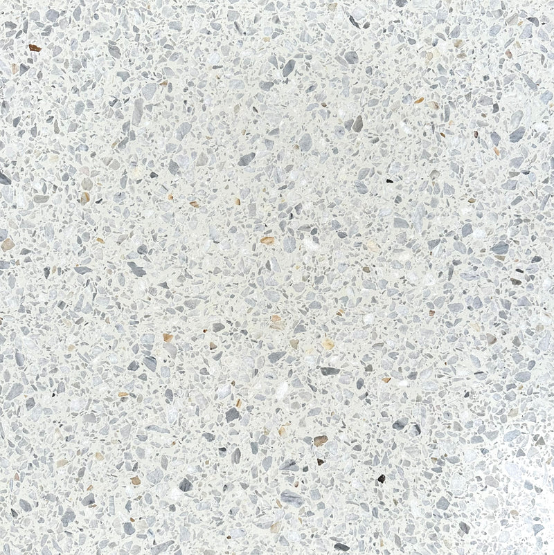 Terrazzo Arctic White Polished Tile 24x24