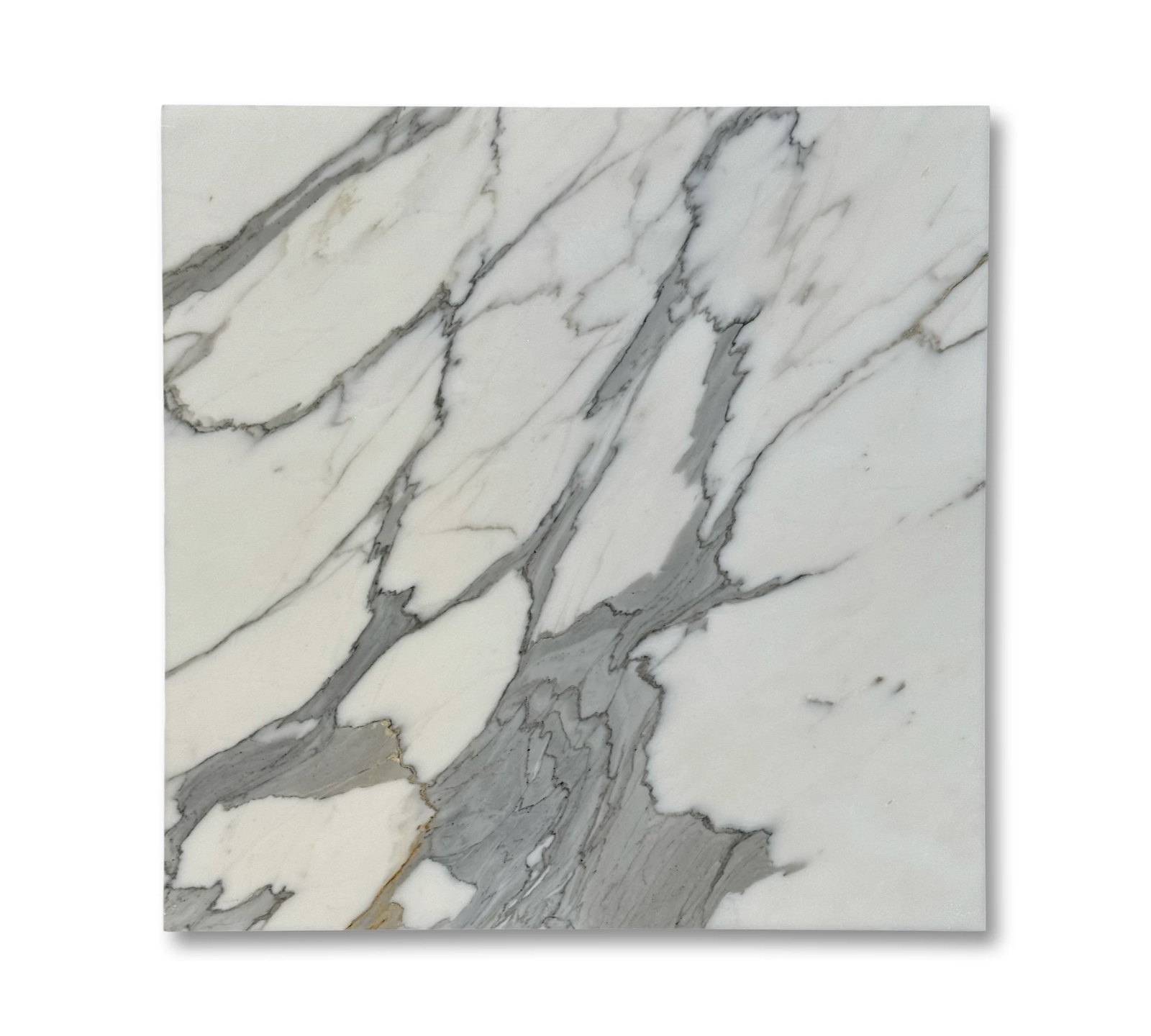 Statuario Marble 24x24 Tile by Tilehouz; white with grey veining, polished/honed finish.