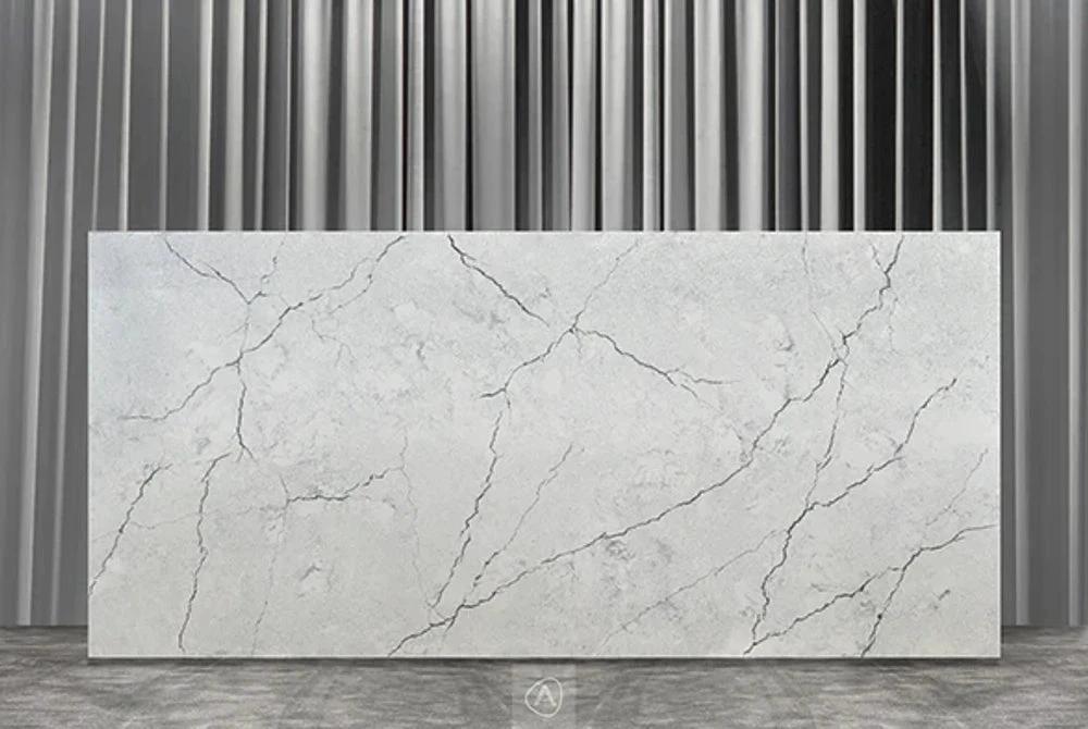 Quartz Slab AQ LE GRIS, polished, 128 x 77 countertop by Tilehouz