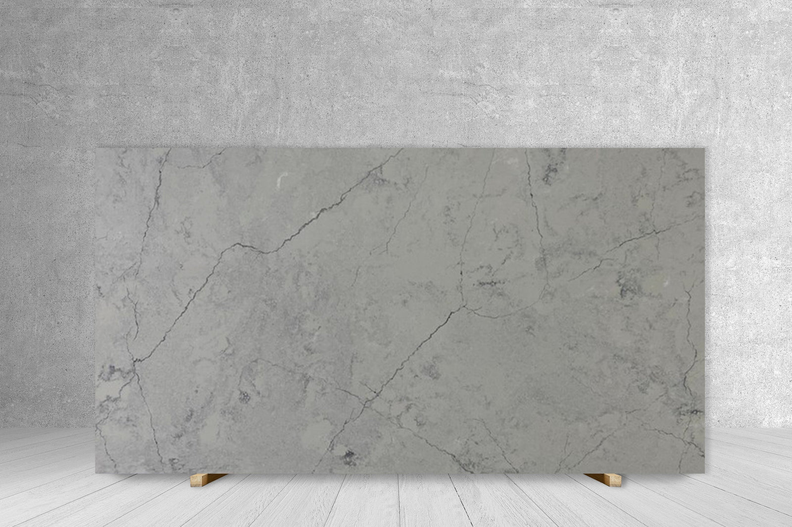 AQ Statuario Fantastico quartz slab, polished gray with veining, 128 x 77, Tilehouz