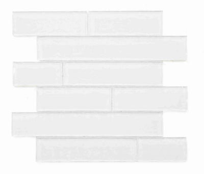 Ripple White Glossy Glass 11.75x11.75