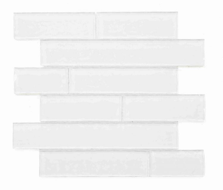 Ripple White Glossy Glass 11.75x11.75