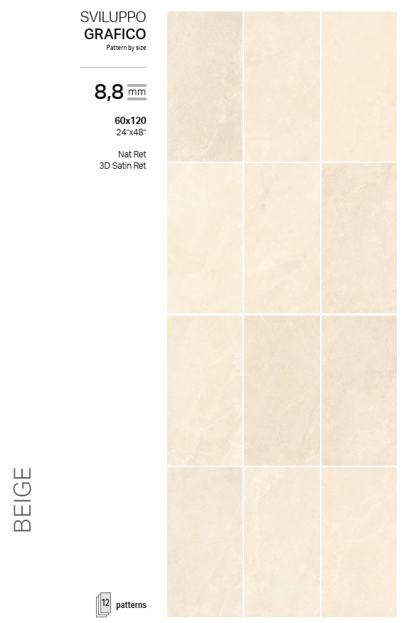 NOBLE STONE BEIGE PORCELAIN TILE 24X48