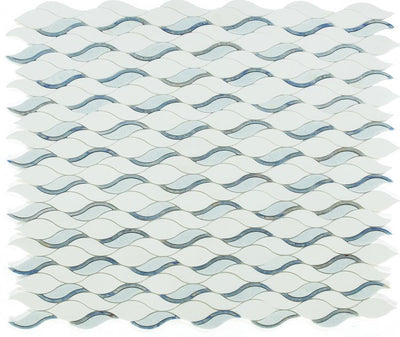 Pontus Royal Sapphire Polished Marble Mosaic 10.5 x 11.75