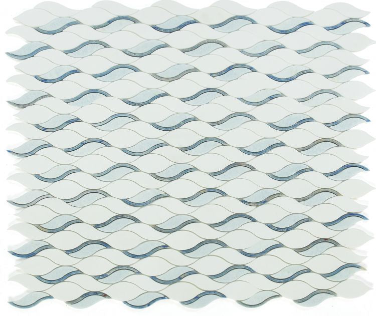 Pontus Royal Sapphire Polished Marble Mosaic 10.5 x 11.75