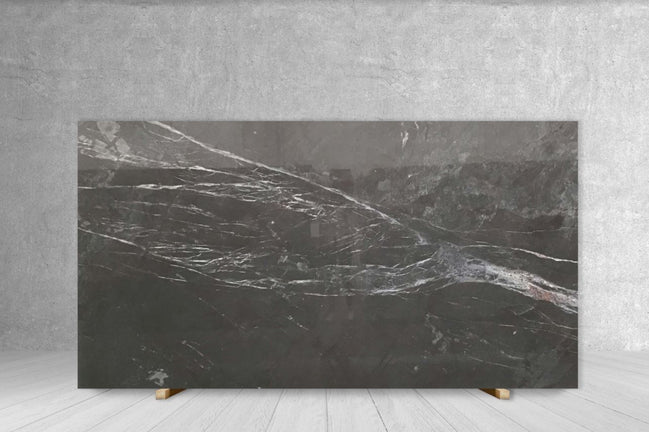 Quarzite Black Spider polished slab, 129 x 78, Tilehouz countertops