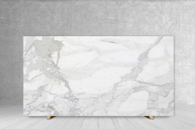 Marble Slab Calacatta Wow honed 3/4 in thick, 138x75 countertop slab Tilehouz