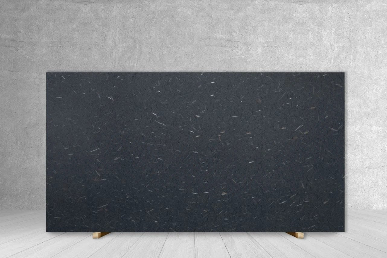 Granite Black Ice leather slab by Tilehouz, 109x74 countertop slab
