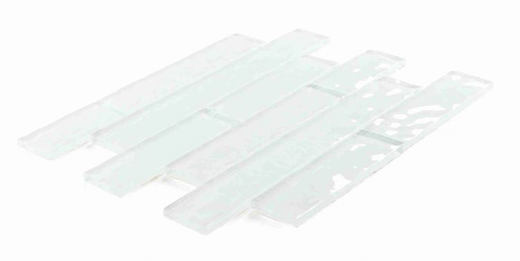 Ripple White Glossy Glass 11.75x11.75