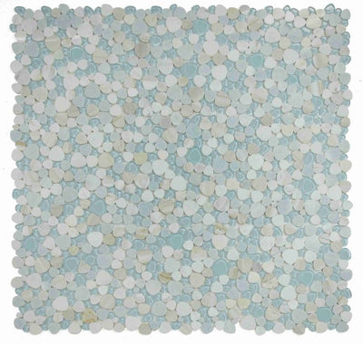 Peach Sky 12 x 12 Marble and Glass Mosaic
