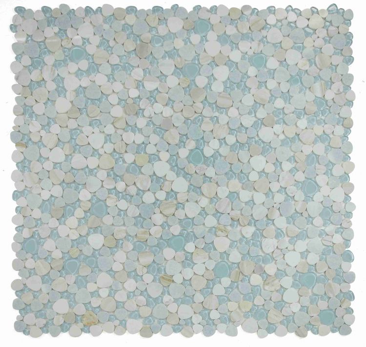 Peach Sky 12 x 12 Marble and Glass Mosaic