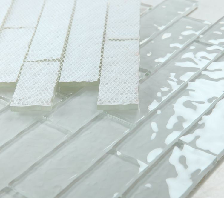 Ripple Clear Grey Glass 11.75x11.75