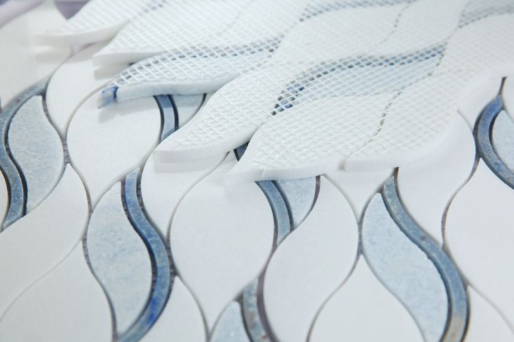 Pontus Royal Sapphire Polished Marble Mosaic 10.5 x 11.75