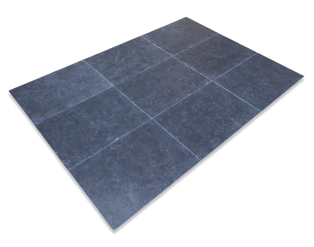 Pierre Bleu Belgian BlueStone limestone wall tile by Tilehouz, 16x24, 5/8 edge, antiqued finish, 1 piece