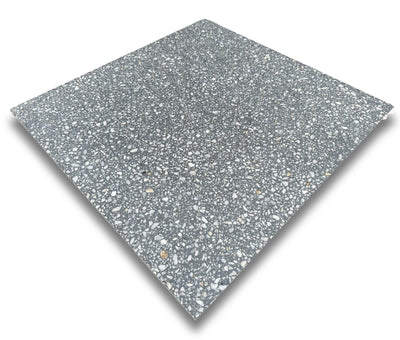 Terrazzo Medium Gray Polished Tile 24x24