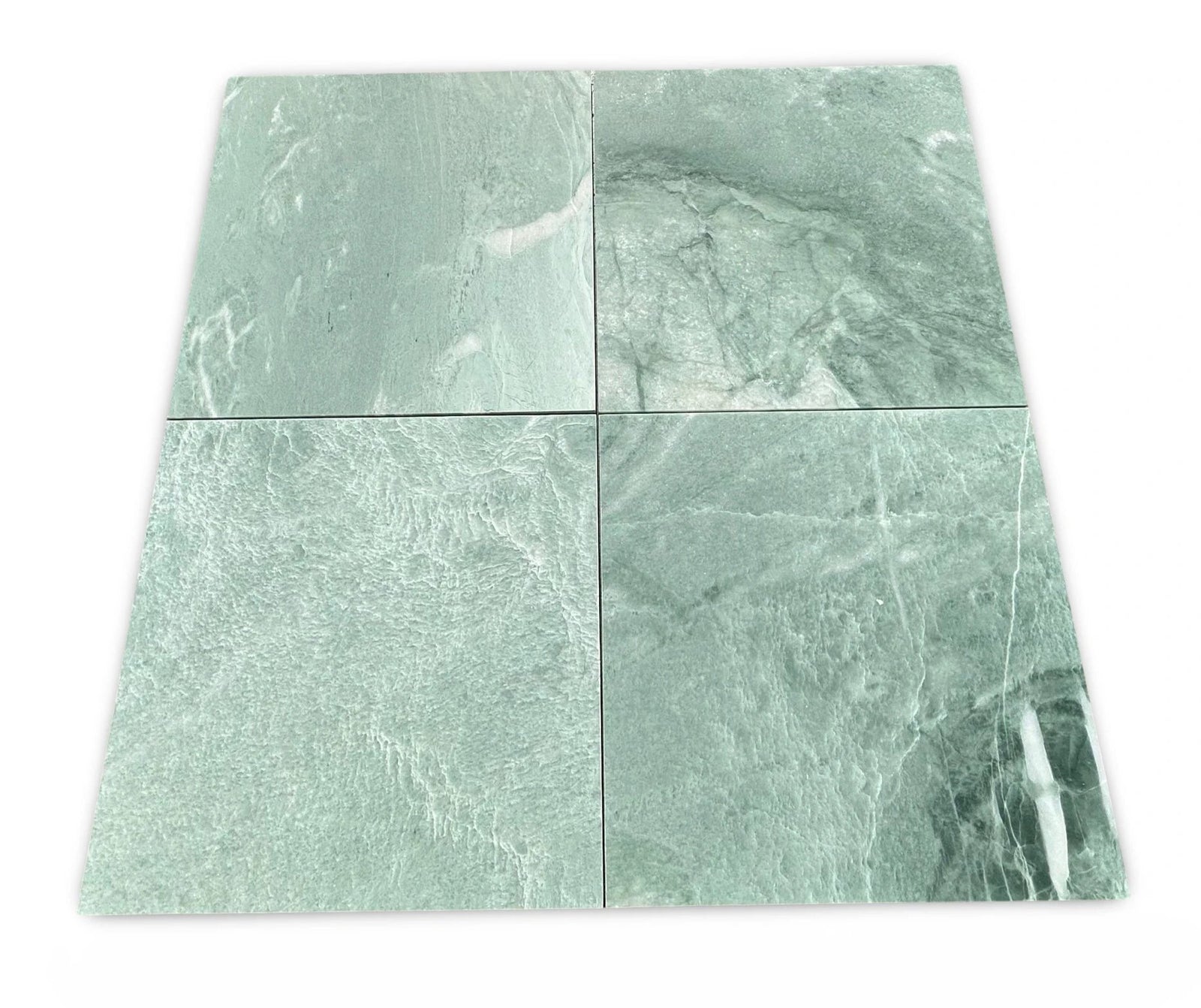 Ming Green Marble 12x12 tile, polished & honed finish, Tilehouz wall & ceiling tile set of 4