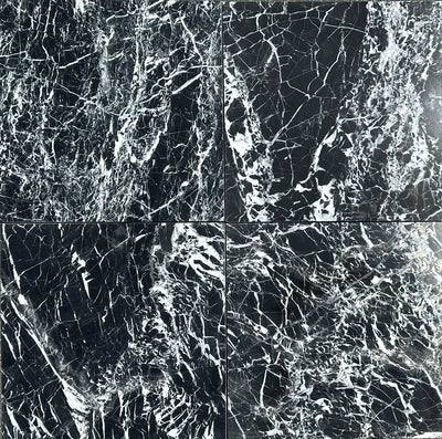 Asian Marquina Noir 12x12 Polished