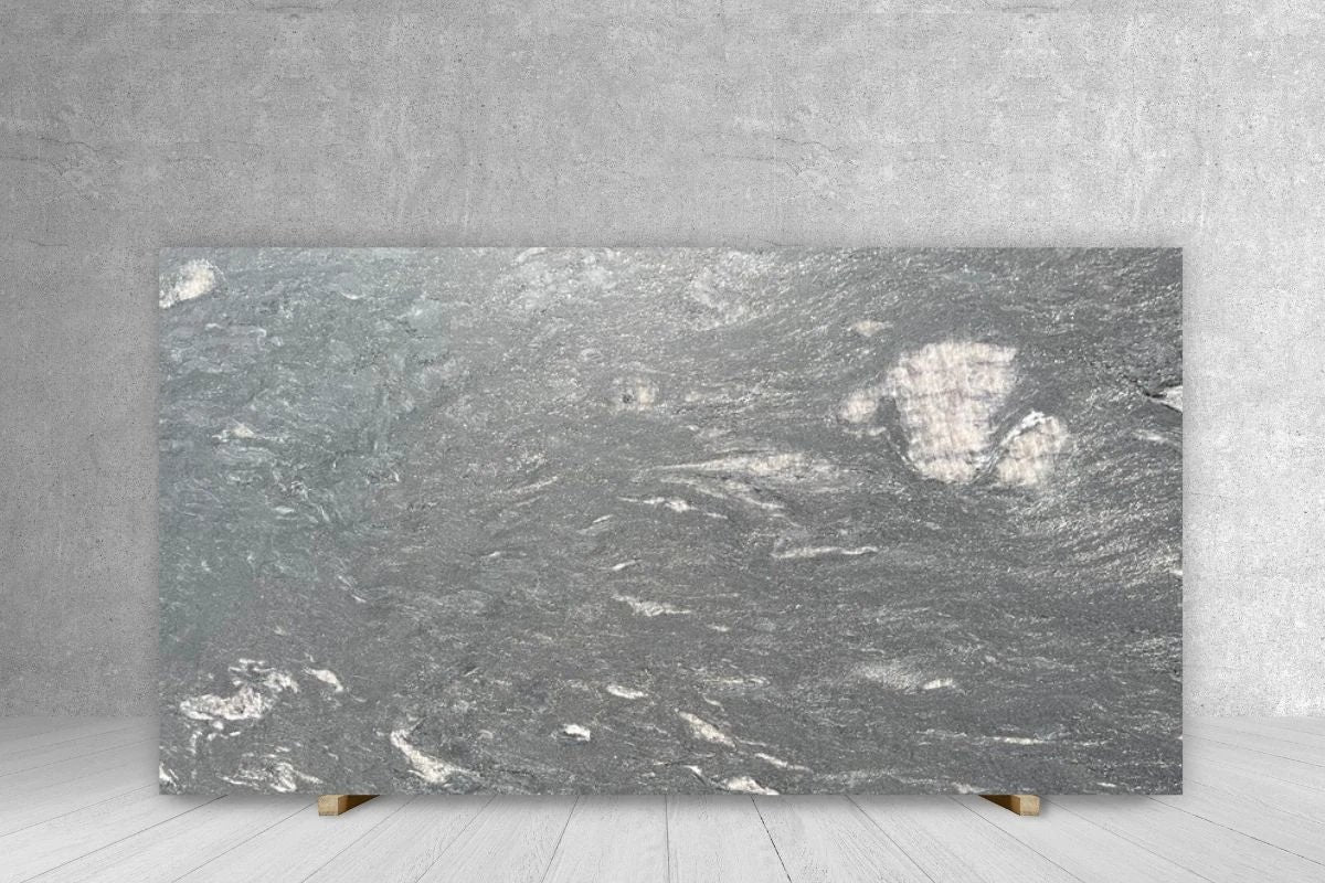 Granite Black Cosmic Leather slab, 3/4 thick, 121 x 78 countertop slab