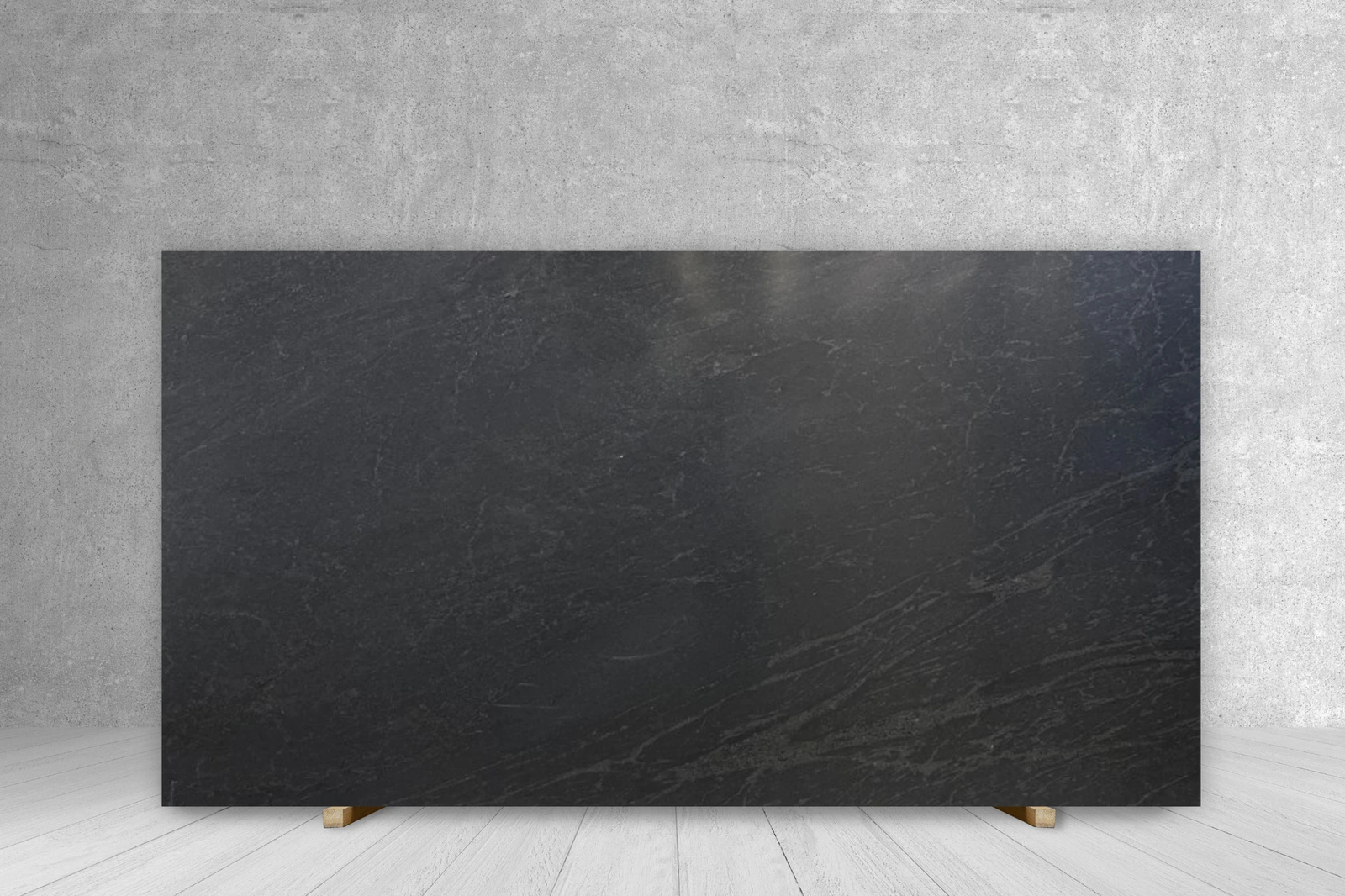 Granite Nero AB honed slab 3/4, black with subtle veining, 125 x 78 cm, Tilehouz countertops