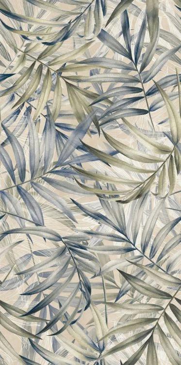Sable Jardin 01 Matte 24x48 porcelain tile by Tilehouz featuring blue-green botanical leaf pattern