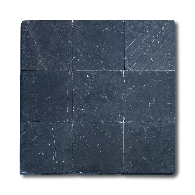 Nero Marquina Marble 12x12 Tumbled Tile