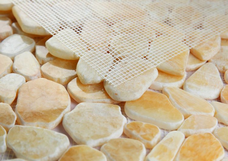 River Stone Honey Onyx Mosaic