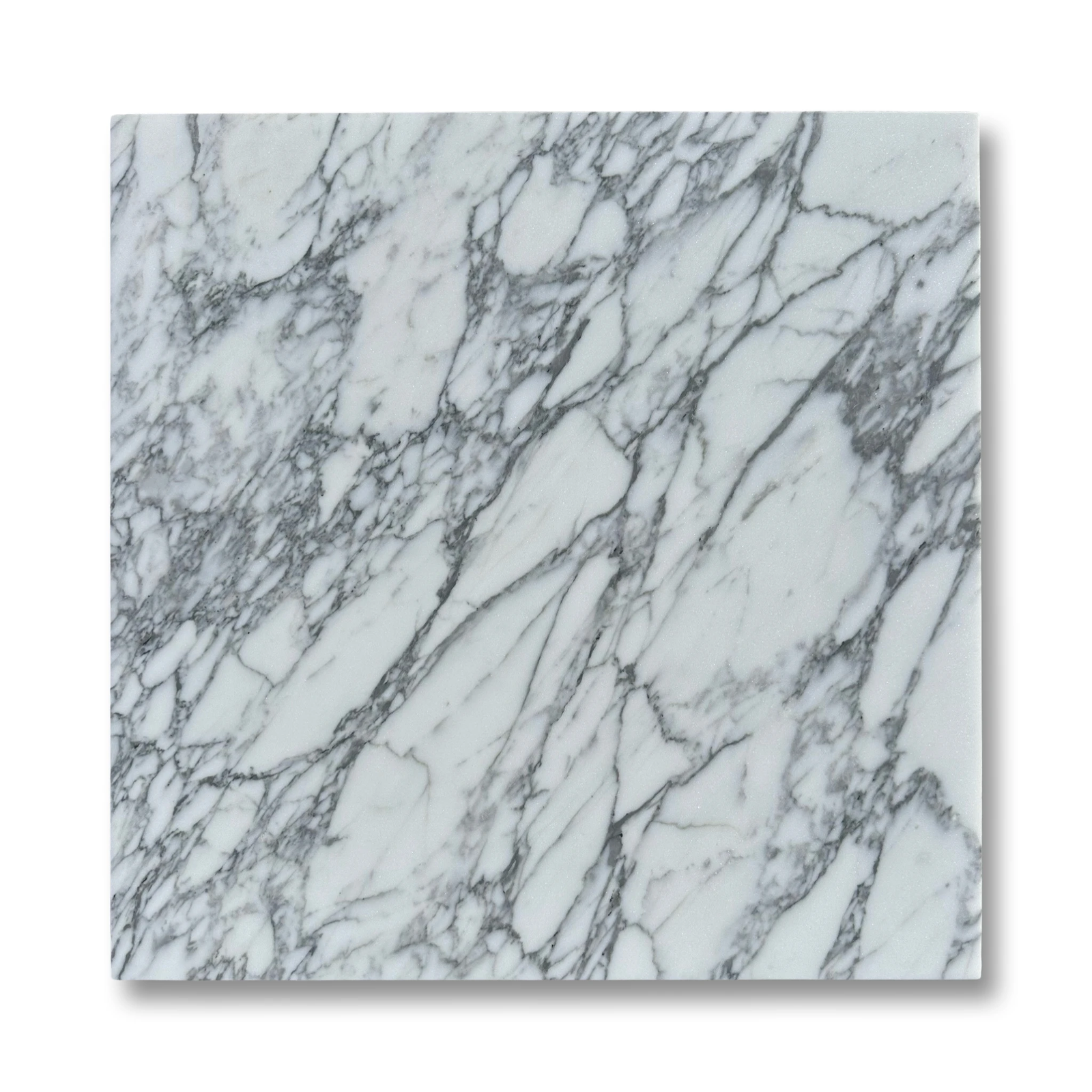 Arabescato 24x24 premium Italian marble tile, honed white with grey veins, Tilehouz wall & ceiling tile