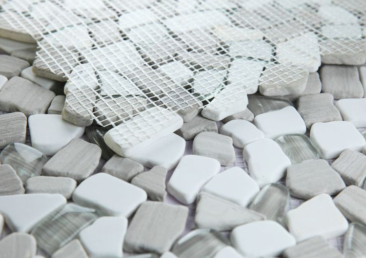 Pebble Loft 12 x 12 Glass & Marble Mosaic
